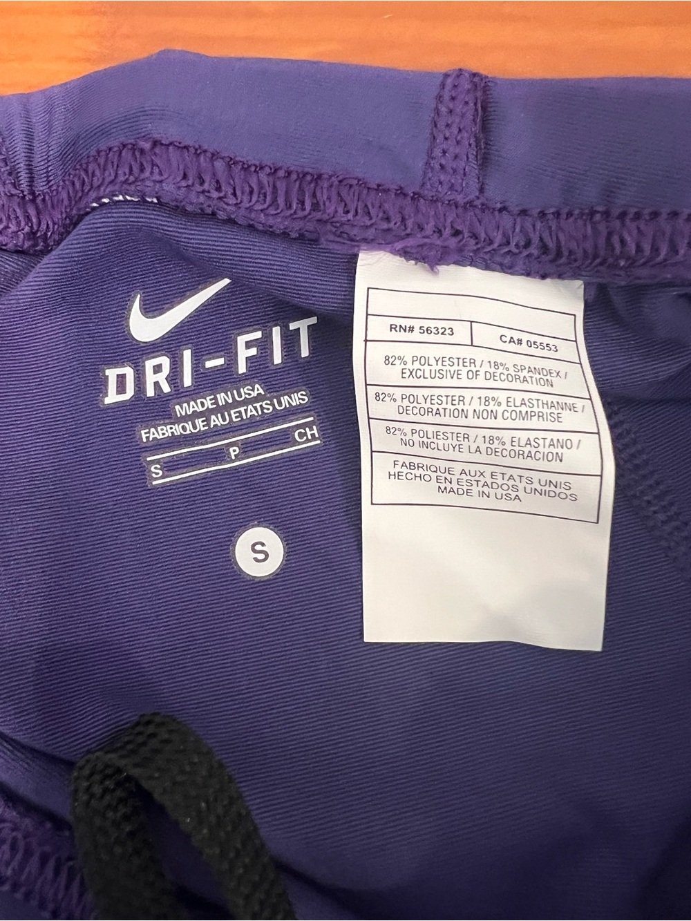 NEW Nike Boys Dri-Fit Running Half Tight Drawstring Shorts Size Medium Purple. - Picture 2 of 3
